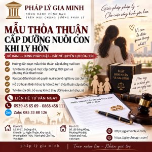 Mẫu thỏa thuận cấp dưỡng nuôi con khi ly hôn