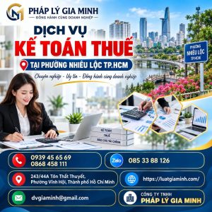 Dịch vụ kế toán thuế tại phường Nhiêu Lộc TP.HCM